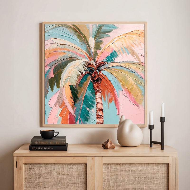 Tropical Palm Square Art Print