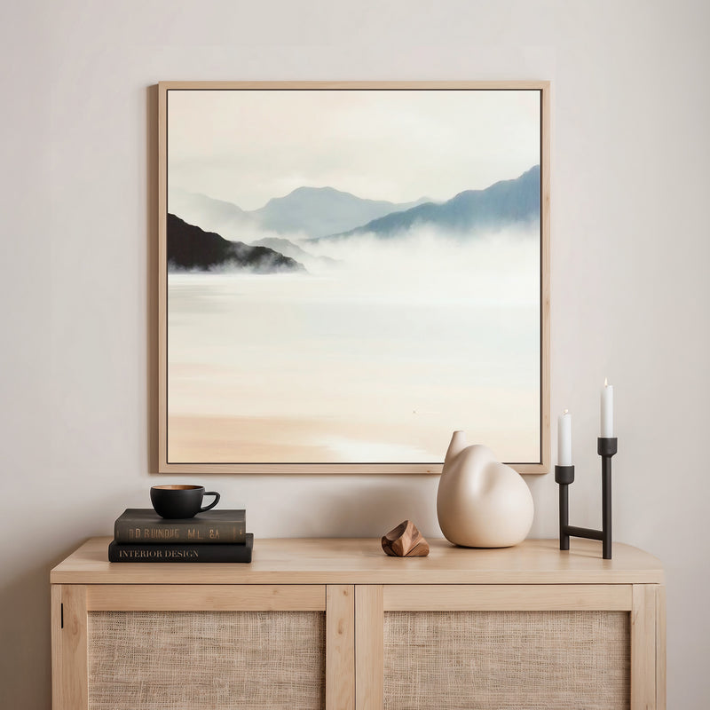 Minimalist Misty Valley - Sage and Rose Prints