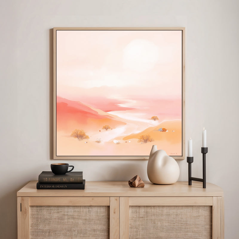 Peach and Orange Desert Art - Sage and Rose Prints