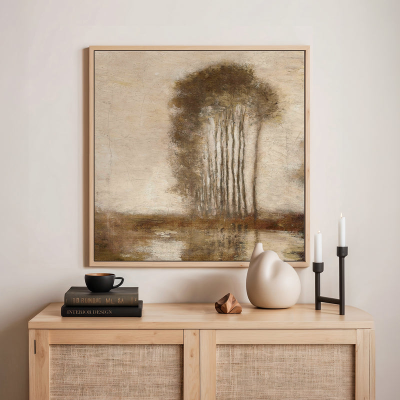 AK-47 Muted Impressionist Tree Landscape Print - Sage and Rose Prints