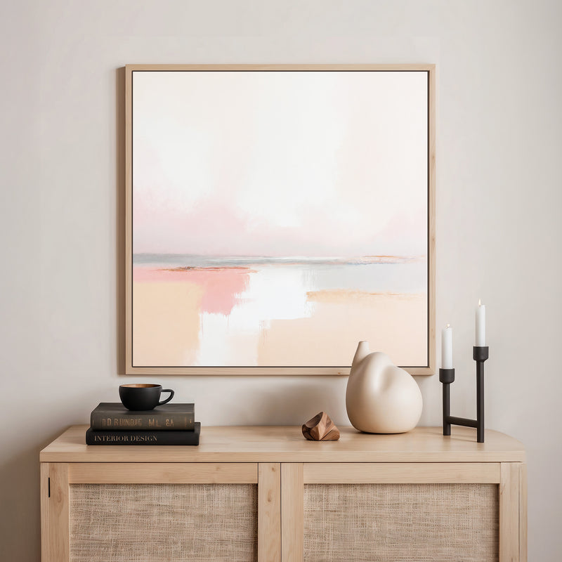 Muted Pink and Tan Painting - Sage and Rose Prints