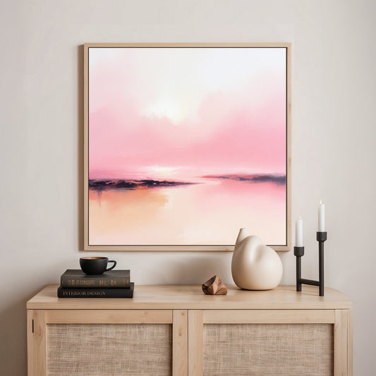 Vibrant Pink Abstract Painting - Sage and Rose Prints