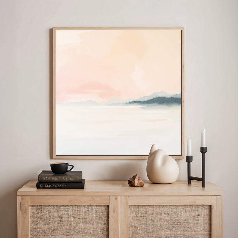 Misty Valley with Blush Pink - Sage and Rose Prints