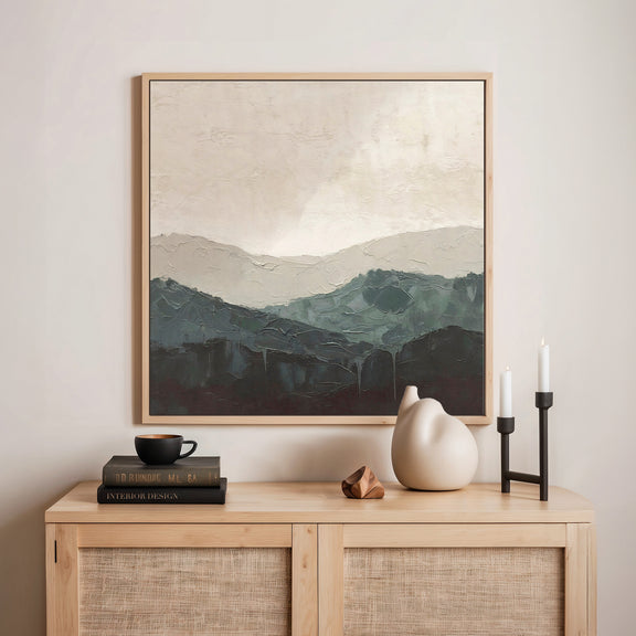 AK-13-abstract green mountain - Sage and Rose Prints