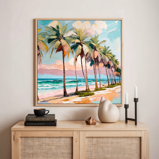 Tropical Palm Trees Square Print - Sage and Rose Prints