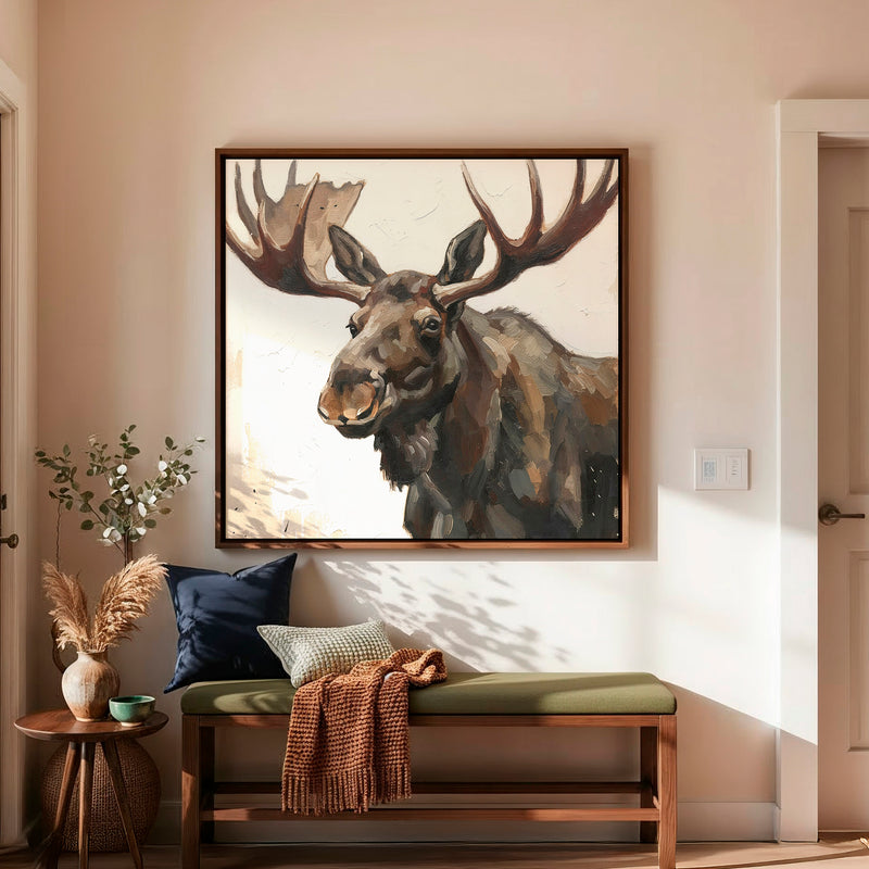 39- Moose Impressionist Painting Print - Sage and Rose Prints