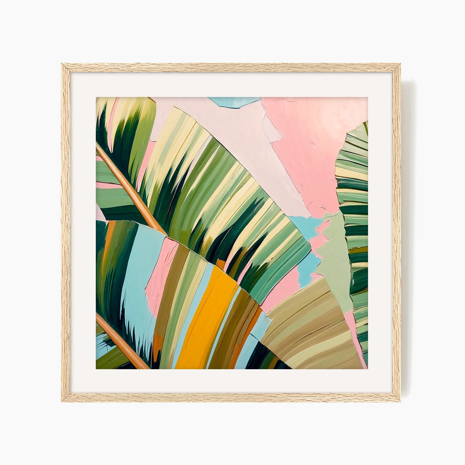 Bright Tropical Leaf Square Print - Sage and Rose Prints