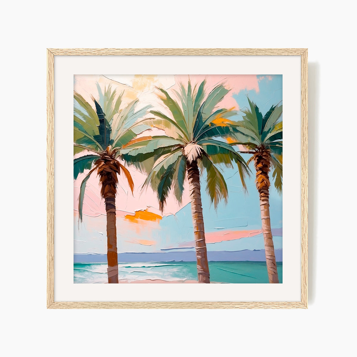 Palm Trees and Blue Sky Square Print - Sage and Rose Prints