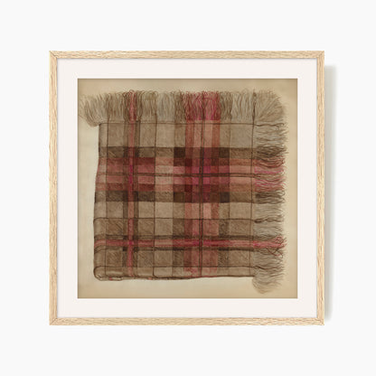 Historic Plaid Shawl Illustration