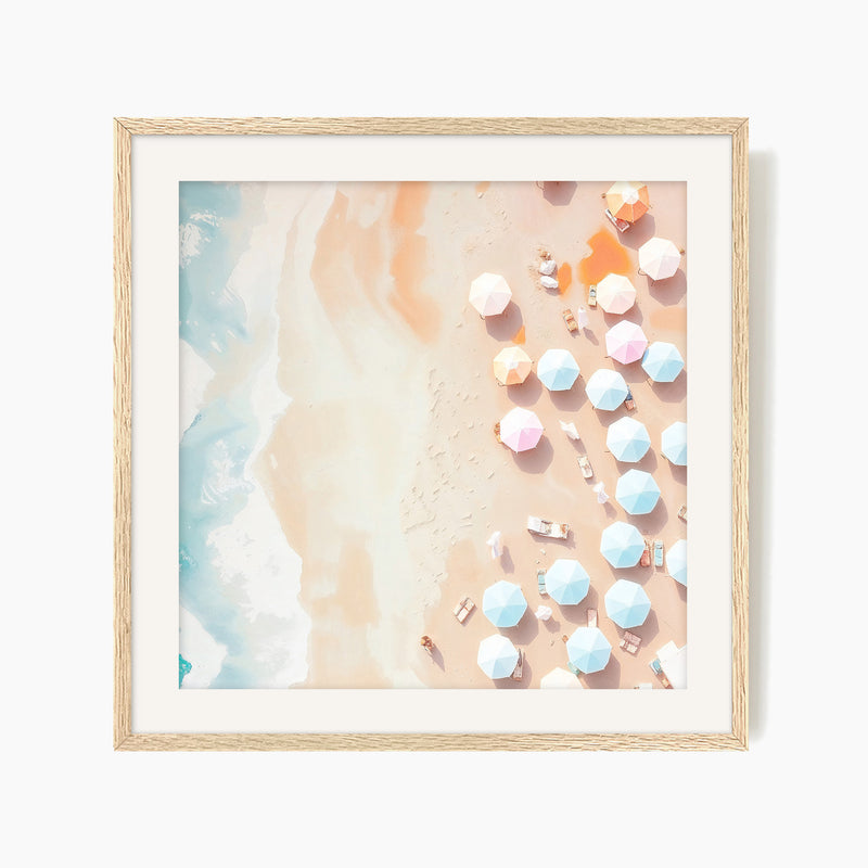 Beach Umbrellas from Above - Sage and Rose Prints