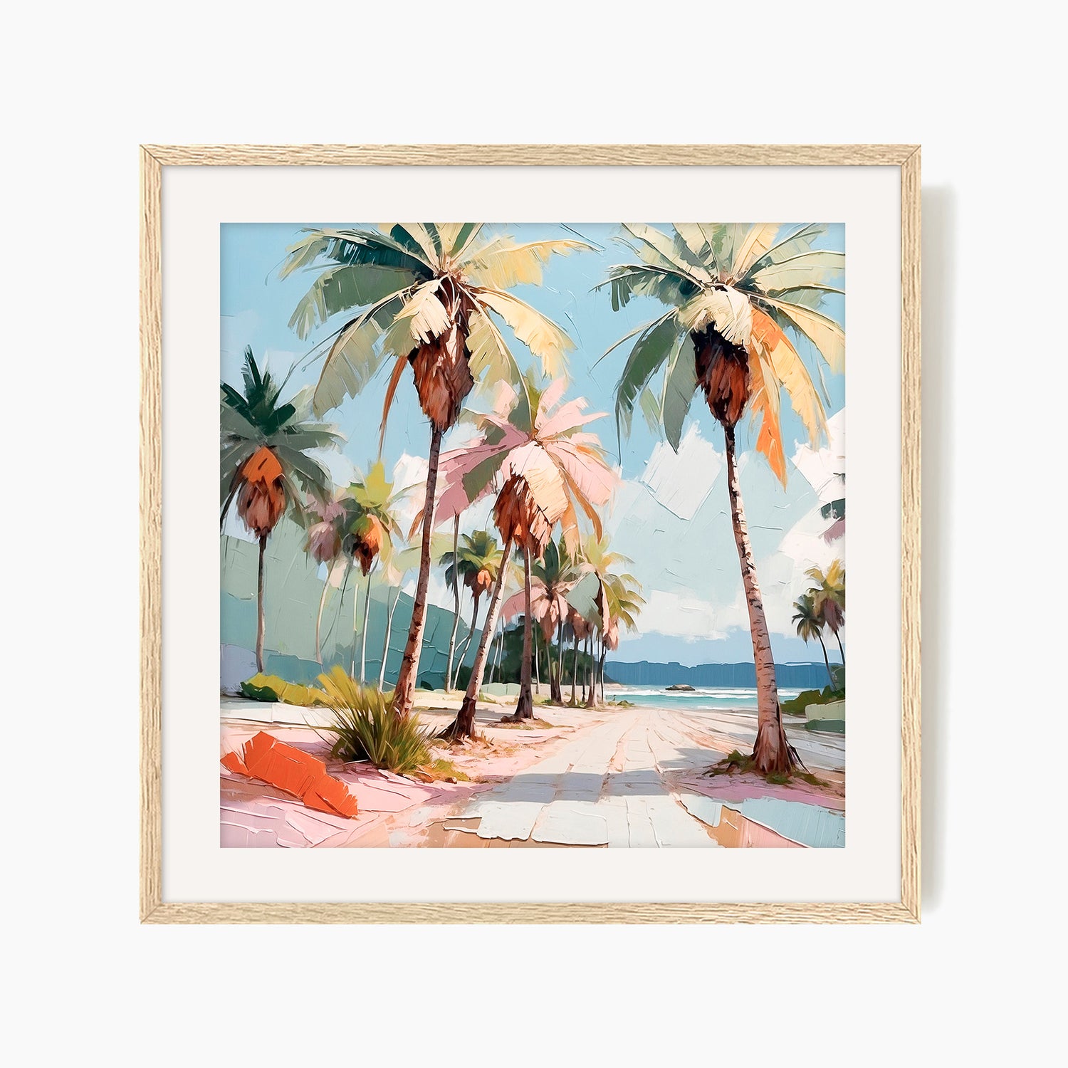 Palms on the Beach Square Print - Sage and Rose Prints