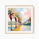 Palm Trees Impasto Square Print