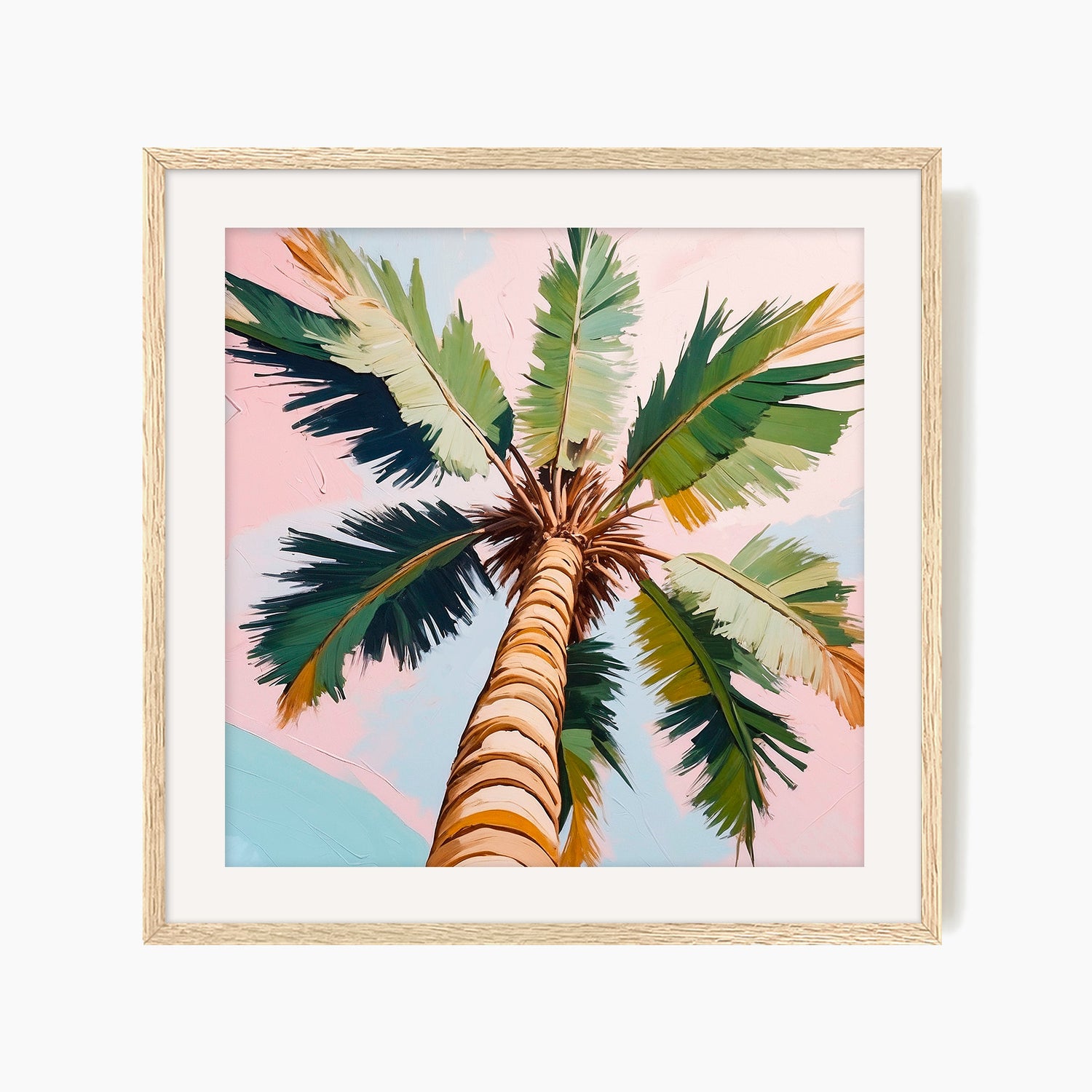 Under the Palm Tropical Square Art - Sage and Rose Prints