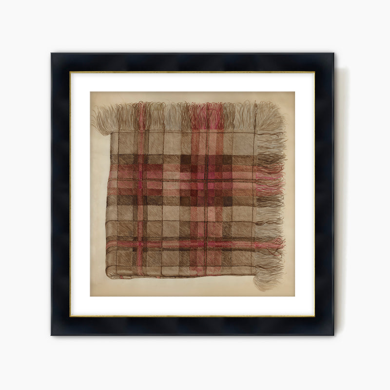 Historic Plaid Shawl Illustration