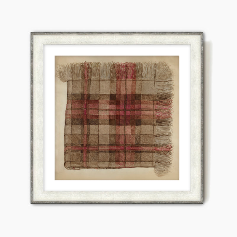 Historic Plaid Shawl Illustration