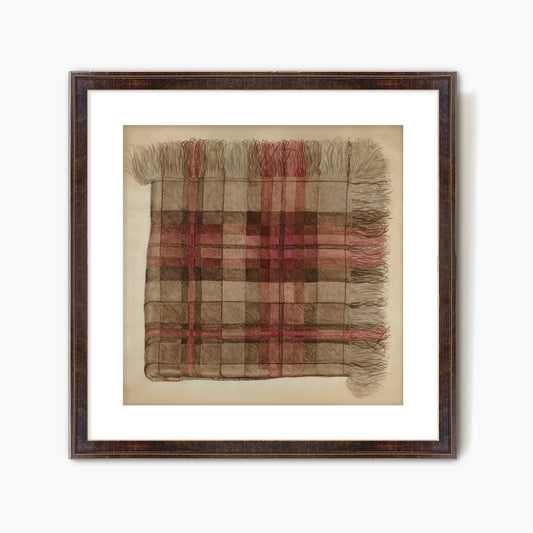 Historic Plaid Shawl Illustration
