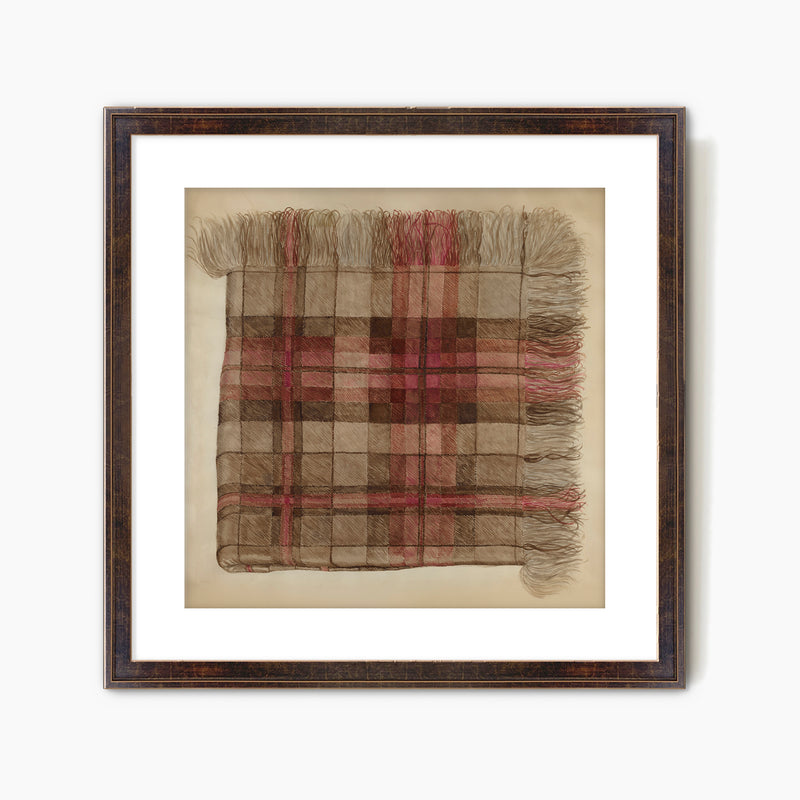 Historic Plaid Shawl Illustration