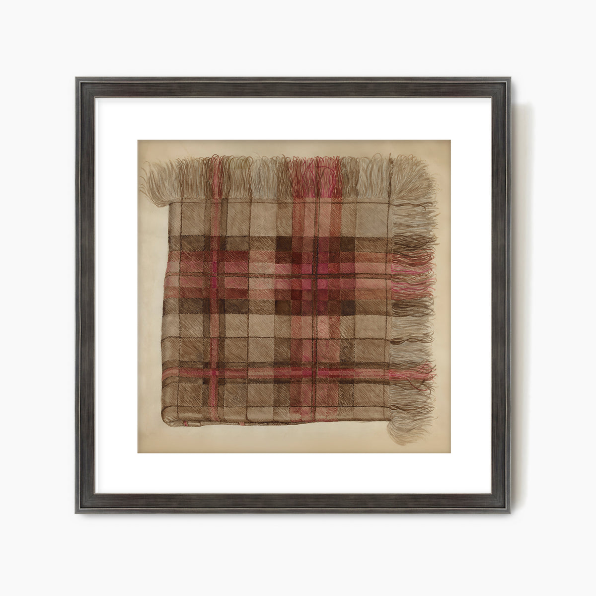 Historic Plaid Shawl Illustration