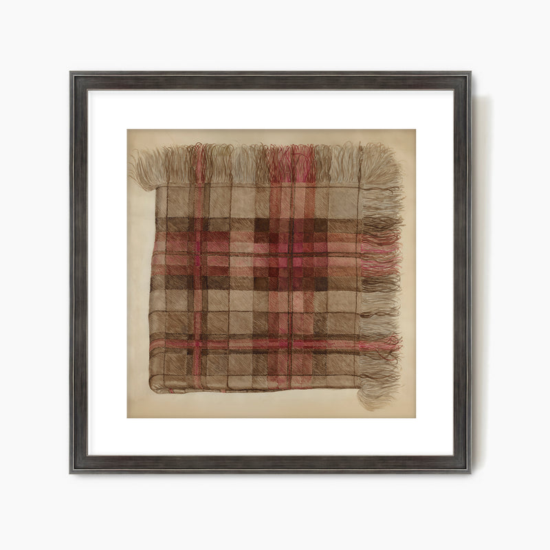 Historic Plaid Shawl Illustration