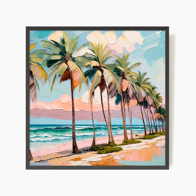 Tropical Palm Trees Square Print