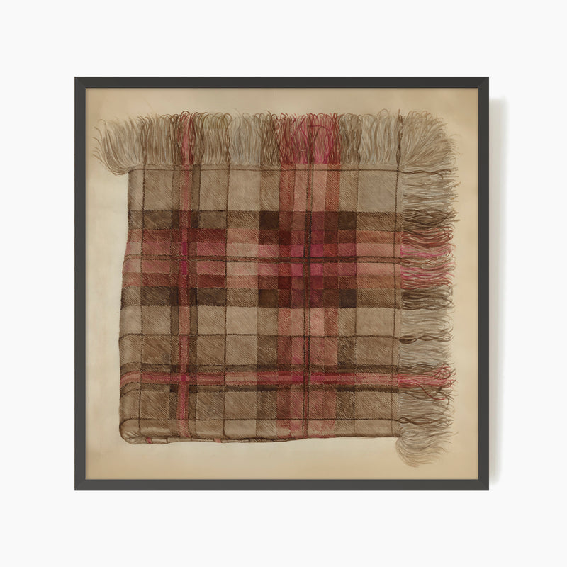 Historic Plaid Shawl Illustration