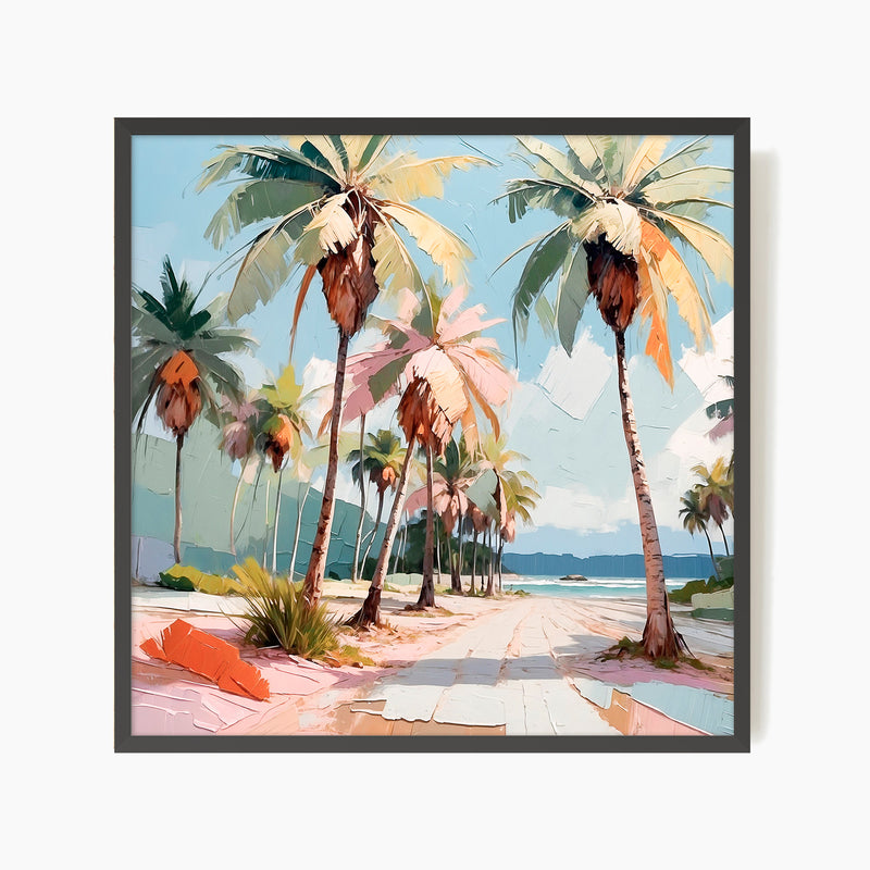 Palms on the Beach Square Print
