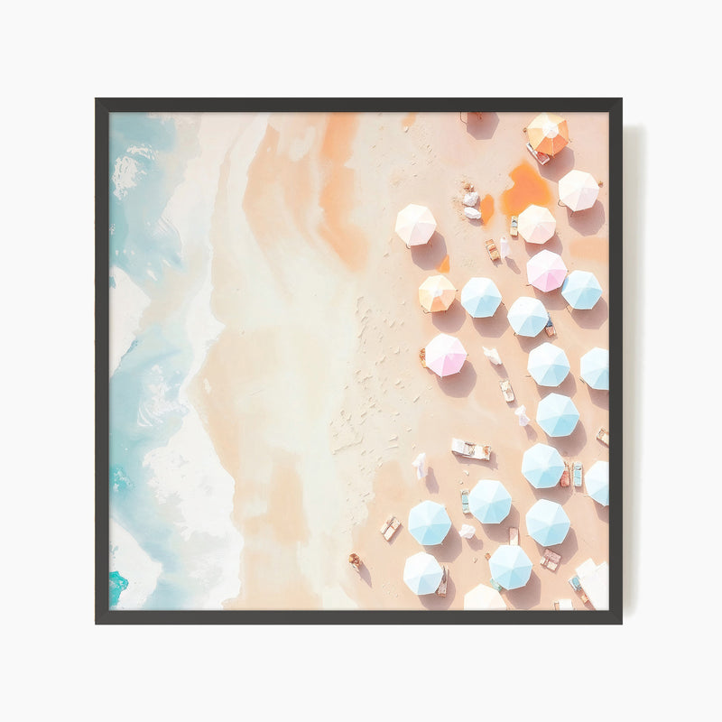 Beach Umbrellas from Above - Sage and Rose Prints