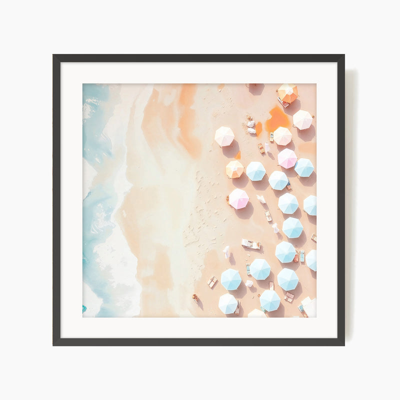 Beach Umbrellas from Above - Sage and Rose Prints