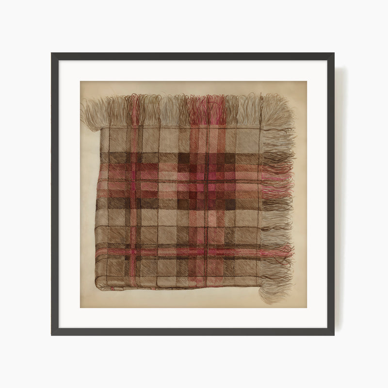 Historic Plaid Shawl Illustration