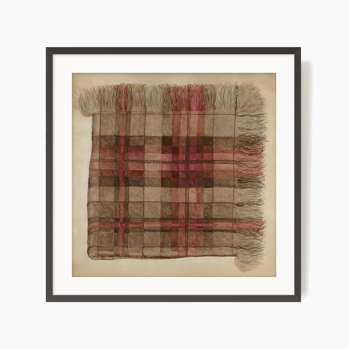 Historic Plaid Shawl Illustration