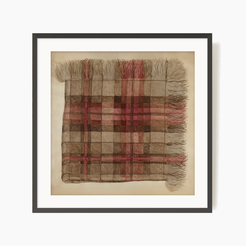 Historic Plaid Shawl Illustration