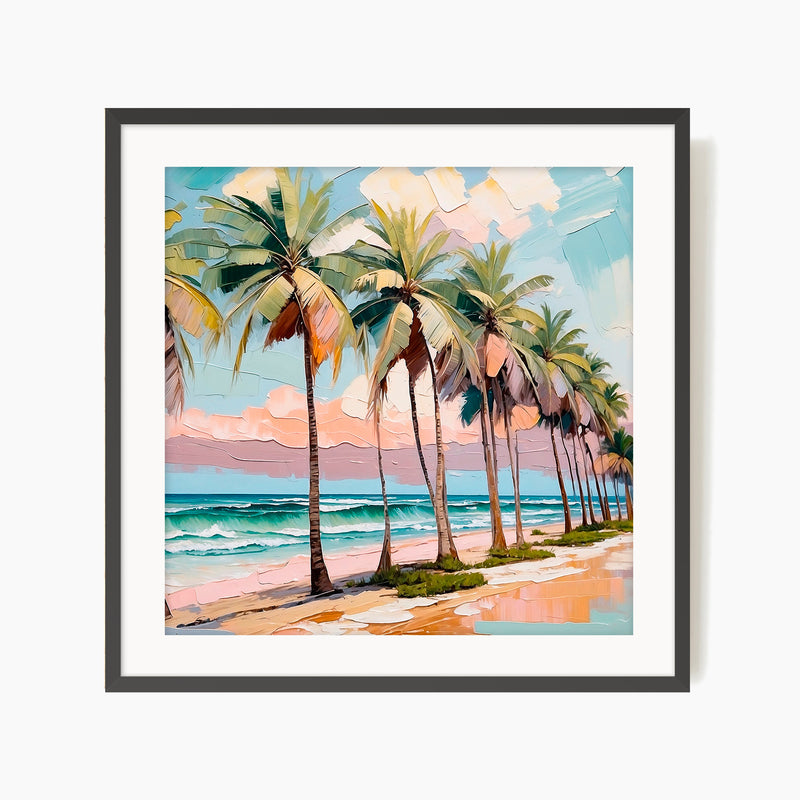Tropical Palm Trees Square Print