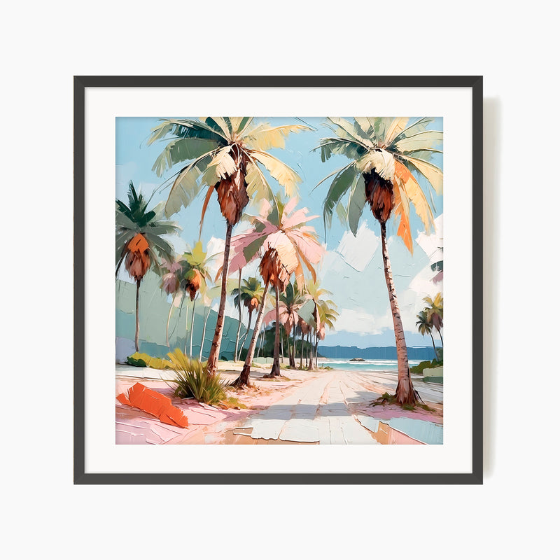 Palms on the Beach Square Print