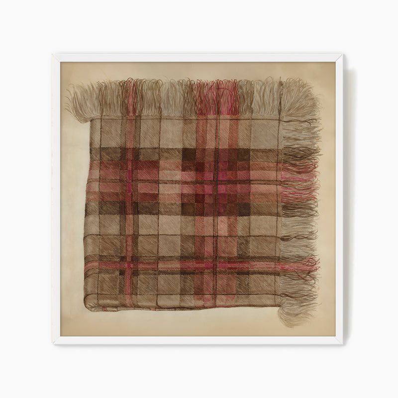 Historic Plaid Shawl Illustration