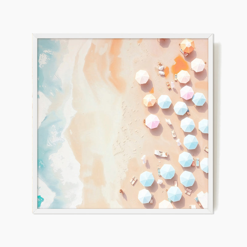 Beach Umbrellas from Above - Sage and Rose Prints