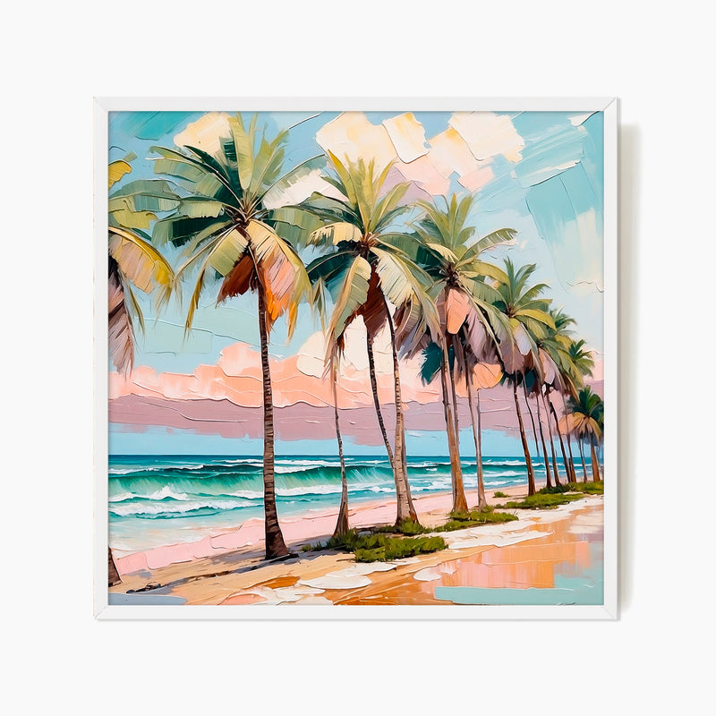Tropical Palm Trees Square Print