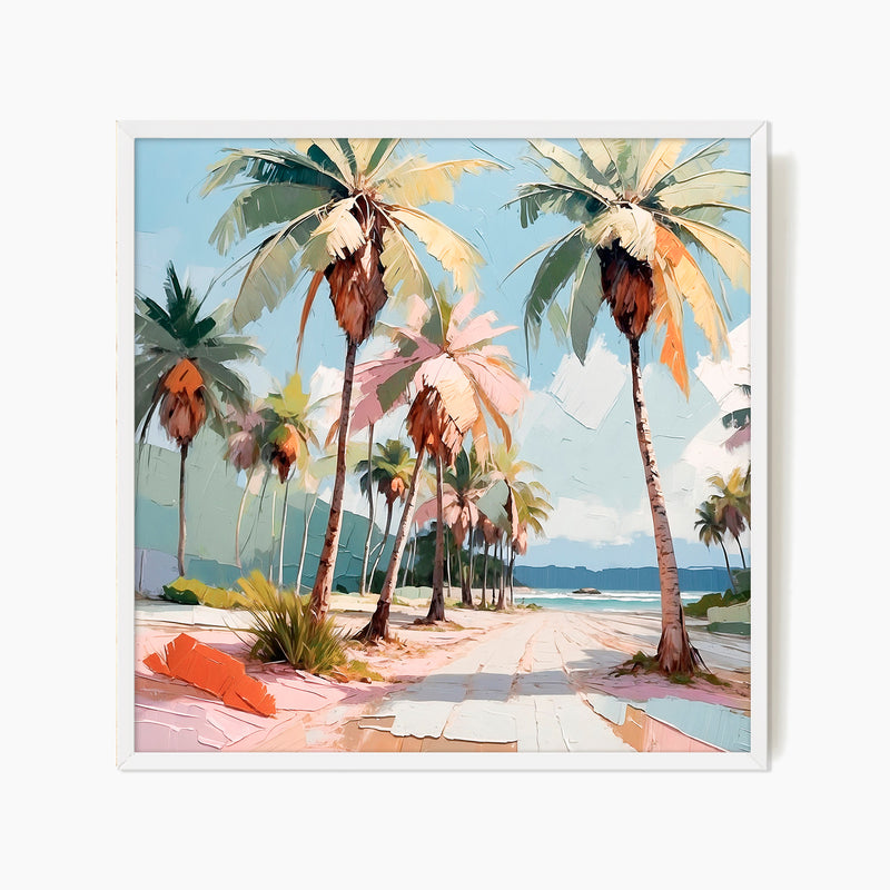 Palms on the Beach Square Print