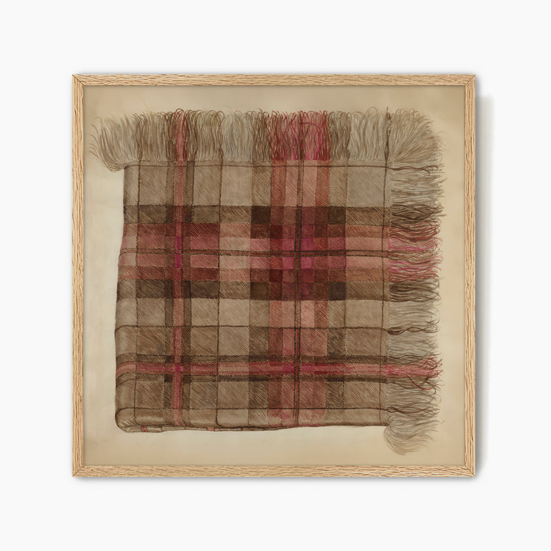 Historic Plaid Shawl Illustration