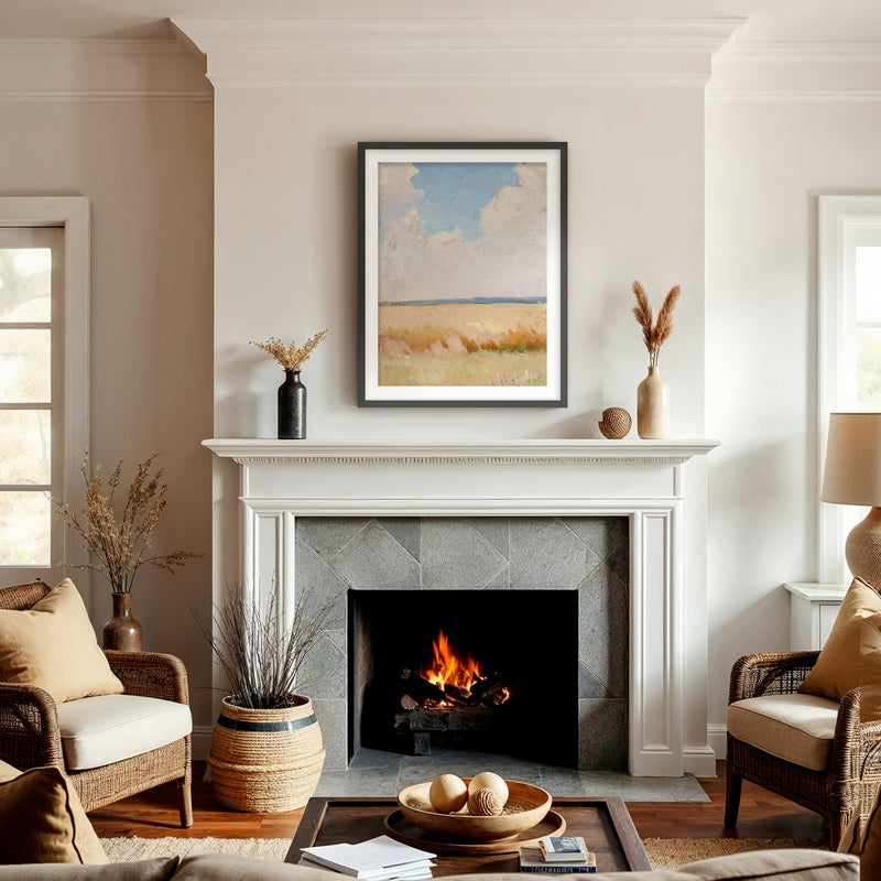 Wind in the Wheat Field - Sage and Rose Prints