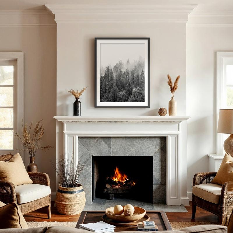 Misty Forest Ridge - Sage and Rose Prints