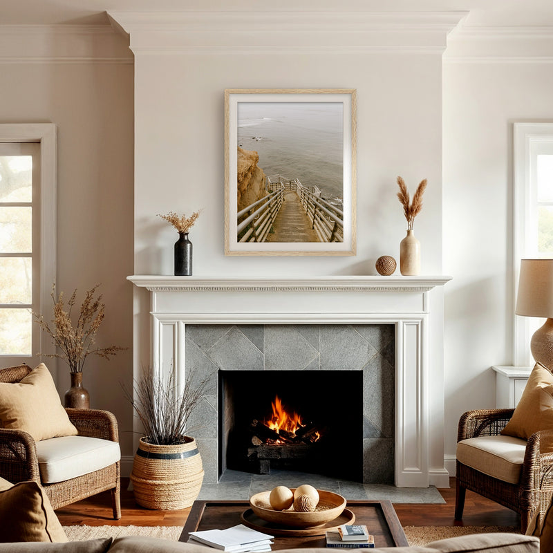 Staircase to Sea - Sage and Rose Prints