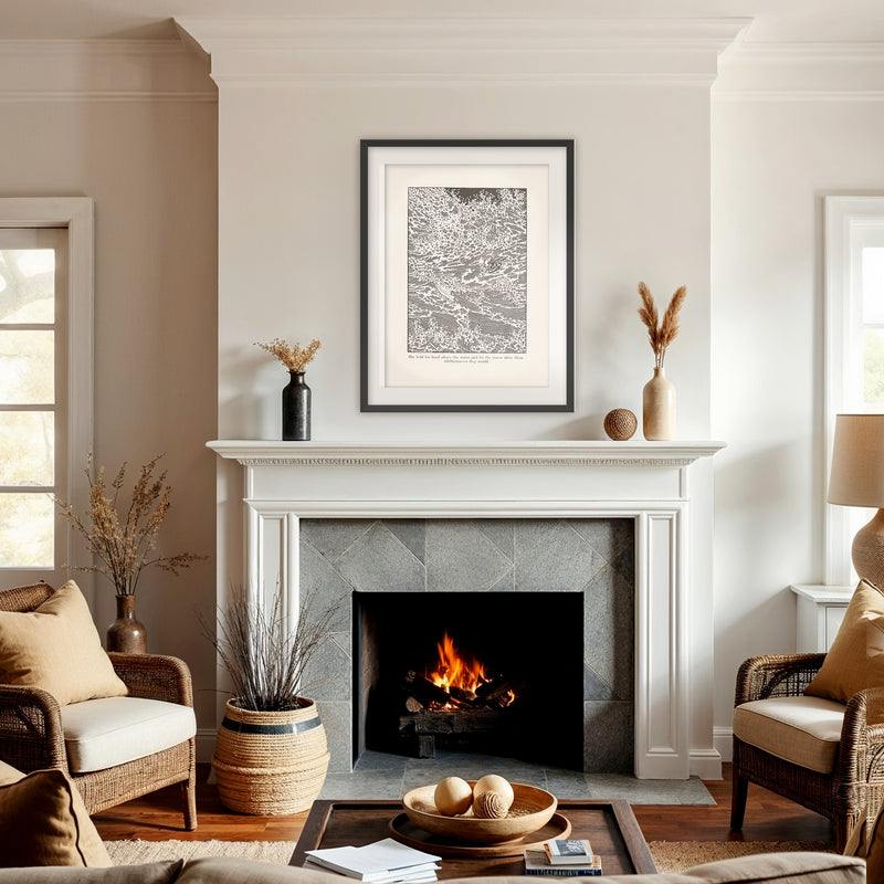 Abstract Wabi Sabi Waves Print - Sage and Rose Prints