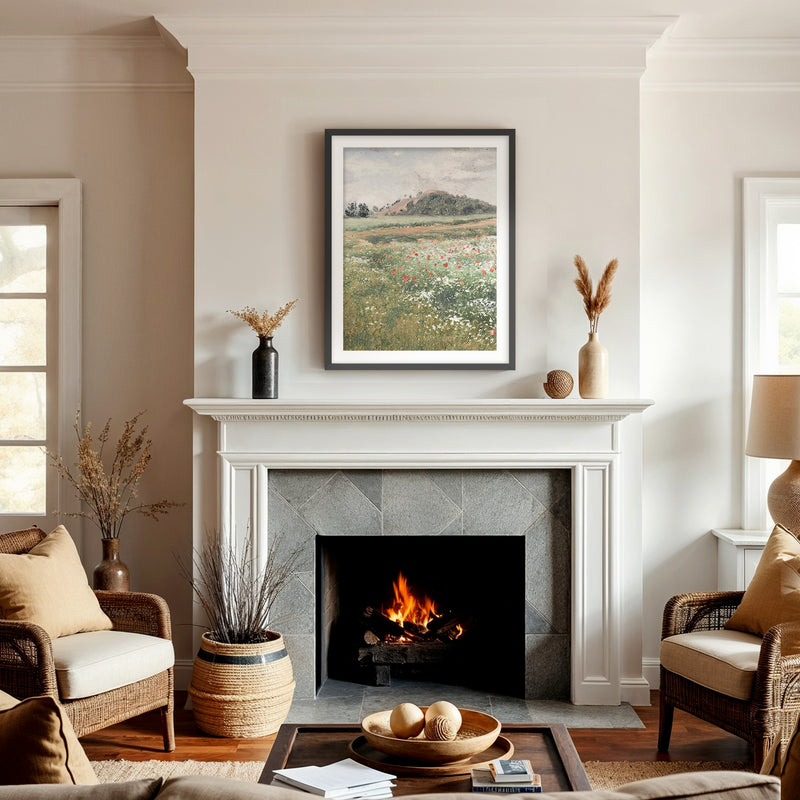 Floral Meadow Print - Sage and Rose Prints