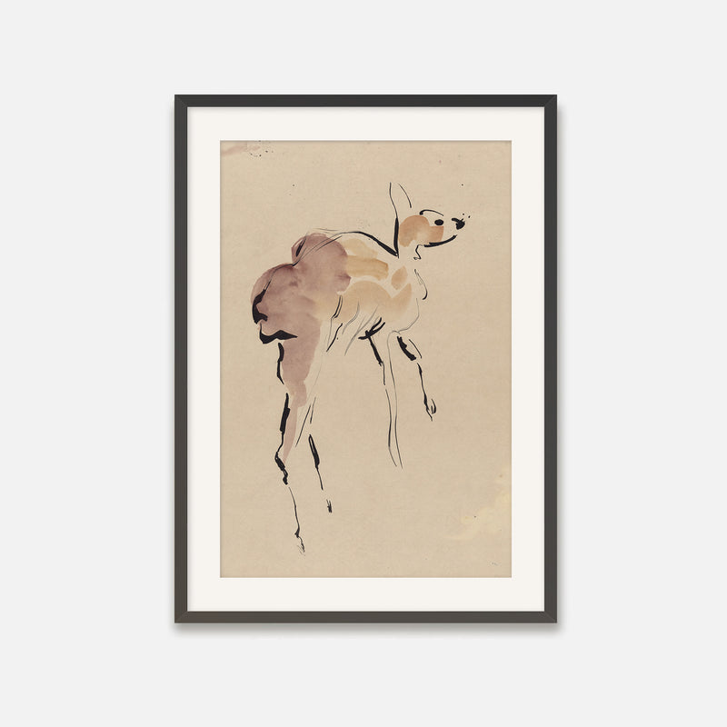 Young Deer Painted by Rik Wouters - Sage and Rose Prints