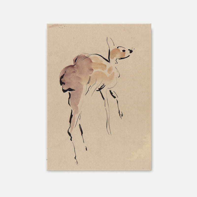 Young Deer Painted by Rik Wouters - Sage and Rose Prints