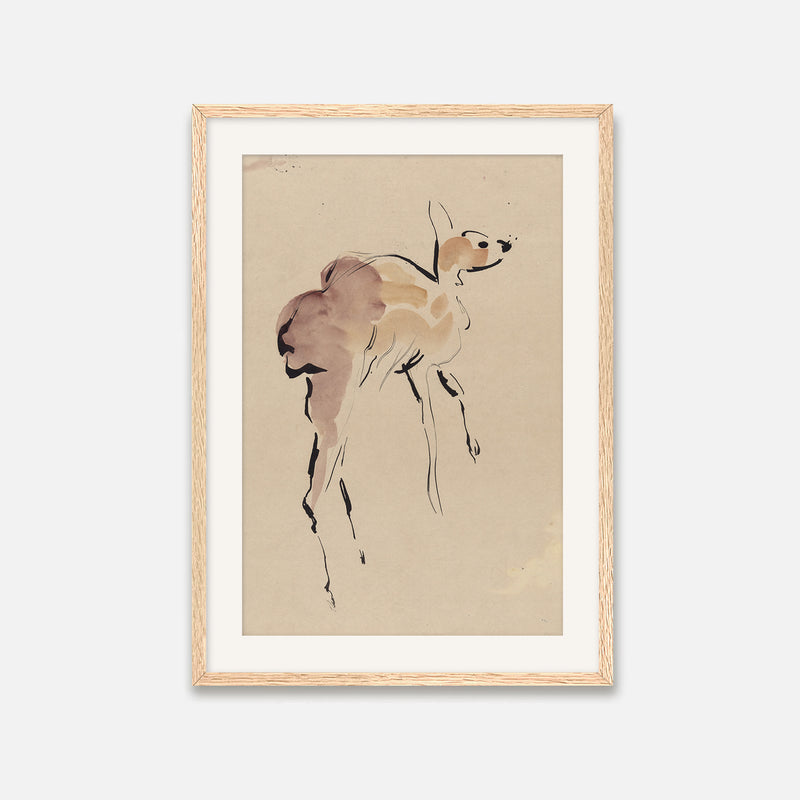 Young Deer Painted by Rik Wouters - Sage and Rose Prints