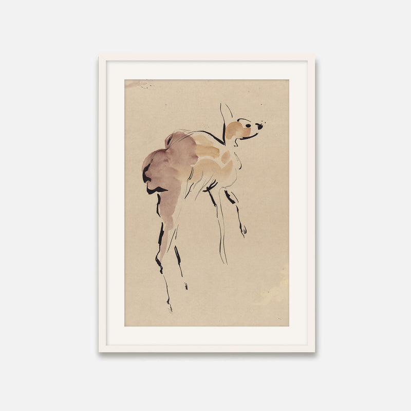 Young Deer Painted by Rik Wouters - Sage and Rose Prints