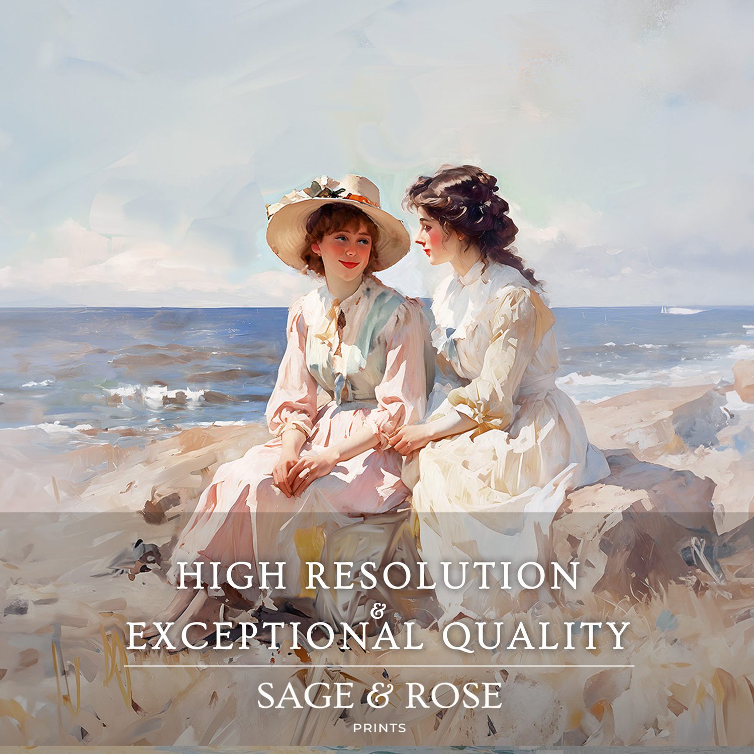 Beach Painting 28-1x - Sage and Rose Prints