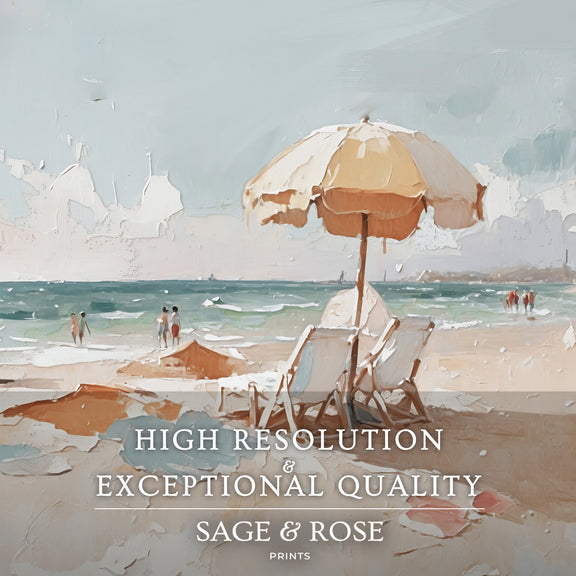 Beach Painting 25-1x - Sage and Rose Prints