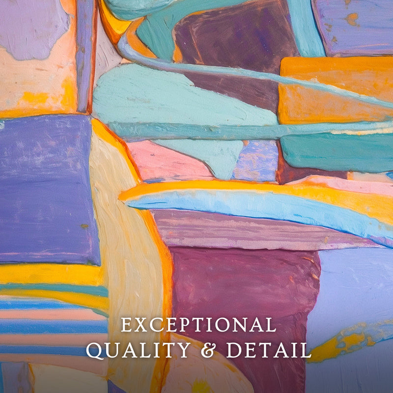 Periwinkle and Orange Abstract Color Blocks - Sage and Rose Prints